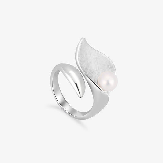 Brushed Pearl Ring